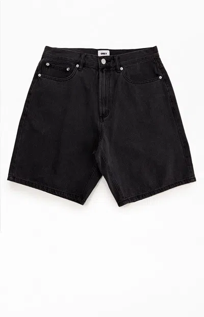 Obey Men's Emerson Baggy Jean Shorts In Black