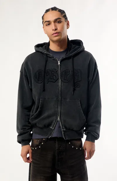 Obey Men's Gothic Zip Up Hoodie In Black