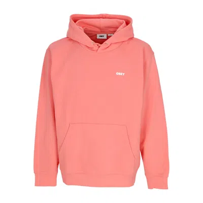 Obey Men's Lightweight Hooded Sweatshirt Bold Hood Premium French Terry Shell Pink