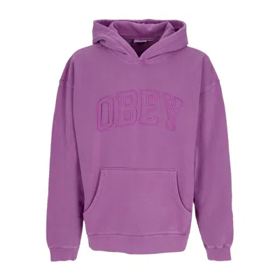 Obey Men's Lightweight Hoodie Pigment Collegiate Extra Heavy Hoodie Pigment Dewberry