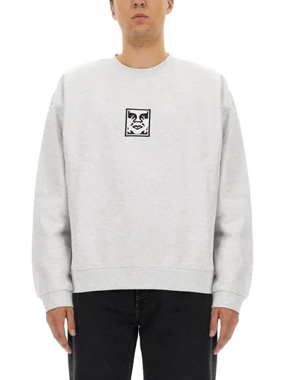 Obey Sweatshirt With Logo In Gray