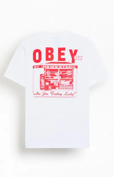 Obey Men's Newstand T-shirt In White
