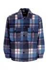 Obey Stanton Shirt Jacket In Academy Navy/multi