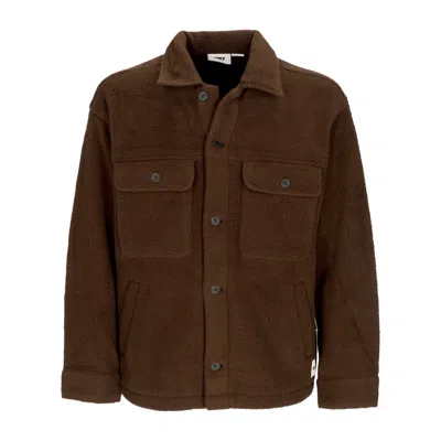 Obey Men's Padded Shirt Thompson Shirt Jacket Java Brown
