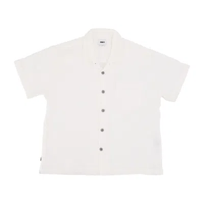 Obey Men's Short Sleeve Shirt Balance Woven Shirt Unbleached