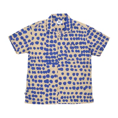 Obey Men's Short Sleeve Shirt Connect Woven Irish Cream Multi