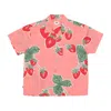 Obey Men's Short Sleeve Shirt Jumbo Berries Wove Shirt Flamingo Pink Multi In Flamingo Pink Multi