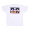 Obey Men's Subvert Heavyweight Classic Box Tee White T-shirt In Multi