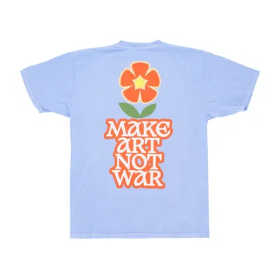 Obey Men's T-shirt Make Art Not War Flower Pigment Tee Pigment Hydrangea In Purple
