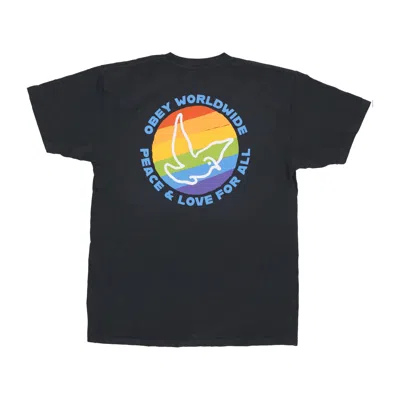 Obey Men's T-shirt Peace &love Pigment Classic Tee Pigment Vintage Black