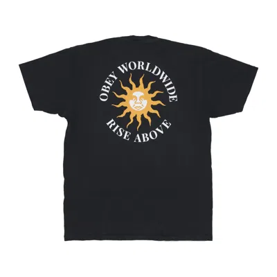 Obey Men's T-shirt Rise Pigment Classic Tee Pigment Vintage Black