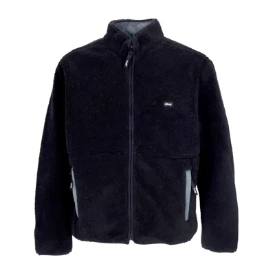 Obey Men's Teddy Bear Trophy Sherpa Jacket Reversible Black