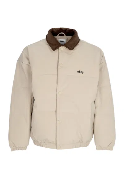 Obey Men's Whispers Jacket Feather Grey