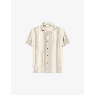 Obey Mens  Frazer Striped Cotton-knit Shirt