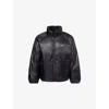 Obey Mens Black Echo Logo-embroidered Puffer Jacket In Black