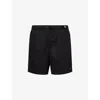 Obey Mens Black Faded Wash Easy Gravel Trail Brand-patch Cotton Shorts Xl