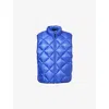 Obey Mens Blue Compass Quilted Nylon Gilet In Blue