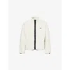 Obey Mens Icon Face Sherpa High-neck Relaxed-fit Woven Jacket Unbleached In Unbleached