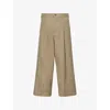 Obey Mens Mermaid Oliver Pleated Straight-leg Woven Trousers
