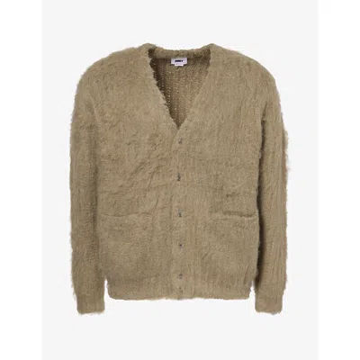 Obey Mens Patron Brushed Woven Cardigan Tea Leaf In Green
