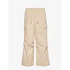 Obey Mens Silver Grey Giant Parachute Brand-patch Wide-leg Relaxed-fit Cotton-poplin Trousers In Silver Grey