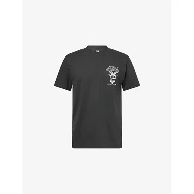Obey Mens Graphic-print Regular-fit Cotton T-shirt Vintage Black Xl