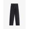 Obey Mens Washed Black Bigwig Baggy-fit Denim Jeans In Black
