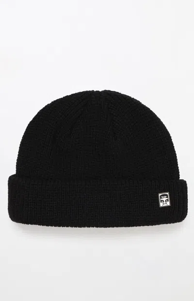Obey Micro Beanie In Black In Neutral
