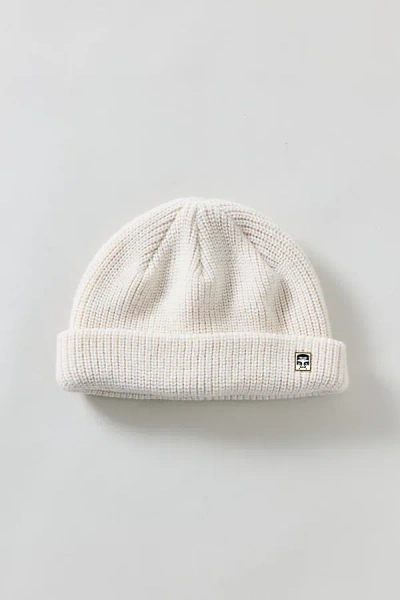 Obey Micro Knit Beanie In Ivory, Men's At Urban Outfitters In Neutral