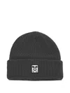 Obey Mid Icon Patch Beanie In Gray