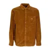 Obey Miles Men's Long Sleeve Shirt L/s Woven Catechu Wood In Catechu Wood