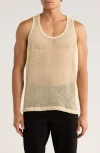 Obey Morro Mesh Tank Top In Neutral