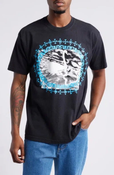 Obey Mystic Powers Graphic T-shirt In Vintage Black