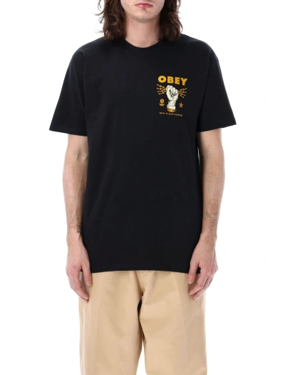 Obey New Clear Power Tee In Black