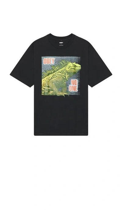 Obey No One Reptile Tee In Black