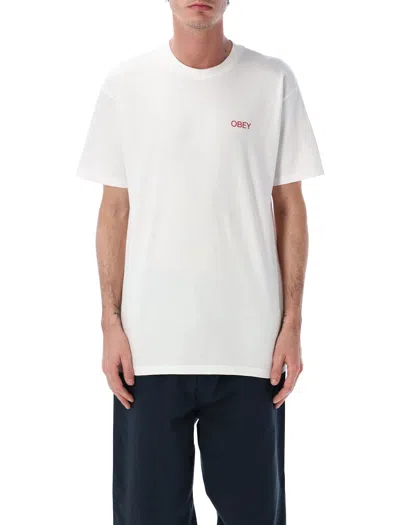 Obey Nouveau Angel Graphic T-shirt In White