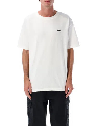 Obey Bold Star Pigment Cotton T-shirt In White