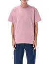 Obey Lowercase Pigment Dyed Cotton T-shirt In Pink