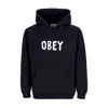 Obey Og Type Extra Hooded Premium Fleece Black Men's Hoodie In Black