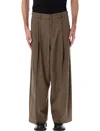 Obey Oliver Pleated Twill Pants In Brown