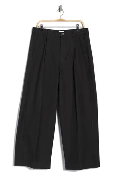 Obey Oliver Pleated Twill Pants In Black