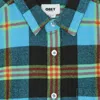Obey Orchard Men's Long Sleeve Shirt L/s Woven Aqua Multi In Aqua Multi