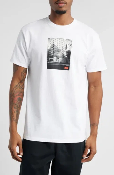 Obey Osaka Photo Cotton Graphic T-shirt In White