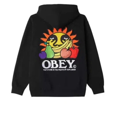 Obey Our Labor Hooded Sweat In Black