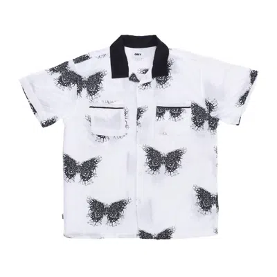 Obey Outcome Woven Men's Short Sleeve Shirt White Multi