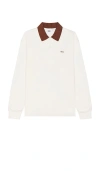 Obey Palo Fleece Polo In Blanc De Blanc