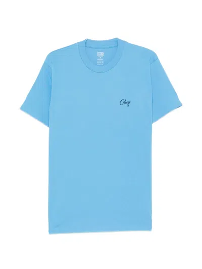 Obey Paper Rose T-shirt In Blue