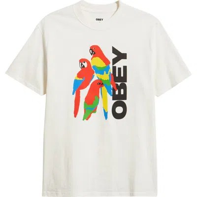 Obey Parrots Graphic T-shirt In Multi
