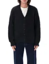 Obey Brushed Patron V-neck Cardigan In Black