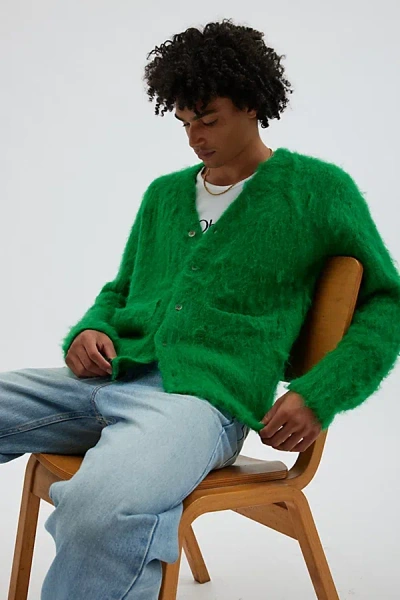 Obey Patron Cardigan In Bright Green, Men's At Urban Outfitters In Bright Green